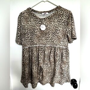 Cheetah maternity top